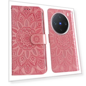 Sunflower Imprint Leather Wallet Phone Cover — Flip Cases, Smartwatch 2025