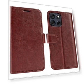 Textured Crazy Horse Stand Leather Phone Case — Flip Cases, Smartwatch 2025