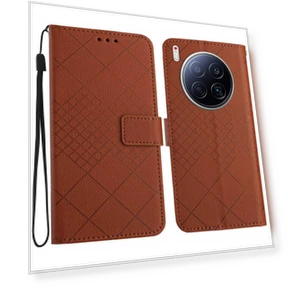 Wallet Imprint PU Leather Flip Folio Phone Cover — Flip Cases, Smartwatch 2025