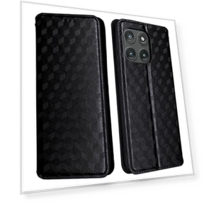 Wallet Rhombus Imprinted Leather Phone Cover — Flip Cases, Smartwatch 2025