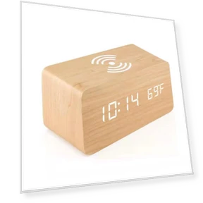 Wireless Charging Clock with Sound Control — Alarm, Fashionable bags