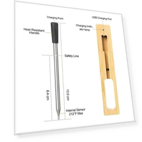 Wireless Meat and Food Thermometer — Thermometers, Leisure outdoor