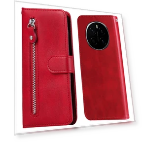 Zipper Wallet Calf Texture PU Leather Phone Cover — Flip Cases, Smartwatch 2025