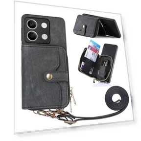 Zipper Wallet Leather Case with Crossbody Strap — Smartwatch Protectors, Smartwatch 2025