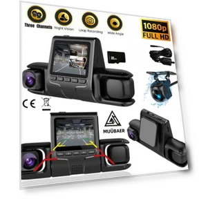 3-Channel Car Dash Cam with Parking Monitor — Dashboard Cameras, LIAESMART