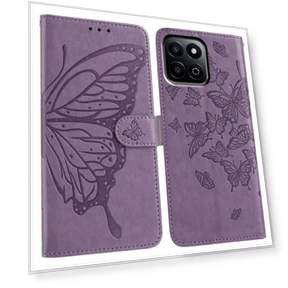 Butterfly Imprinted Wallet Stand Flip Phone Cover with Strap — Flip Cases, Smartwatch 2025