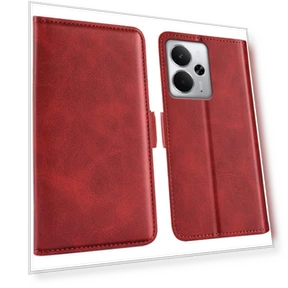 Calf Texture Leather Wallet Phone Cover — Flip Cases, Smartwatch 2025