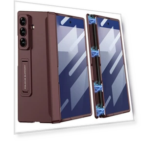 Case for Samsung Galaxy Z Fold7 5G with transparent screen protector, magnetic hinge and stand — Screen Protectors, Smartwatch 2025