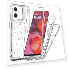 Clear Acrylic TPU Hybrid Phone Cover with Laser-printed Film Hearts — Basic Cases, Smartwatch 2025