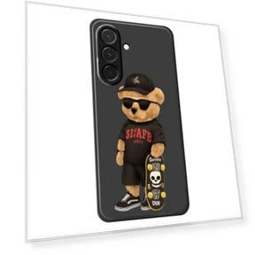 Cool Bear Pattern Printing Straight Edge TPU Phone Back Cover — Bumpers, Smartwatch 2025