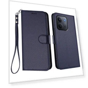 Leather Wallet Stand Case with Wrist Strap — Phone Accessories, Smartwatch 2025