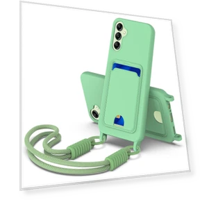 Liquid Silicone Case with Card Holder and Short Strap — Back Covers, Smartwatch 2025