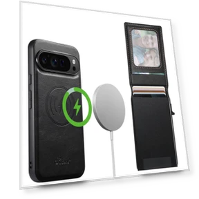 Magnetic Case Waxy Texture Card Slots Leather Back Phone Cover — Smartwatch Protectors, Smartwatch 2025