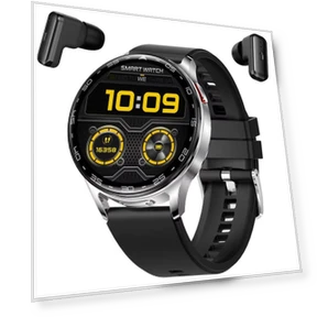 Smart Watch TWS 2-in-1 Bluetooth Headphones with Built-in Speaker — Smartwatches, SAMS Online
