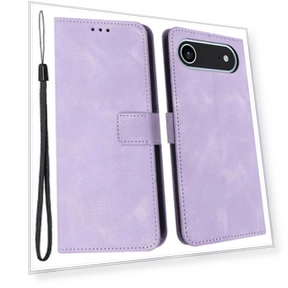 Solid Color Leather Wallet Protective Phone Cover — Basic Cases, Smartwatch 2025