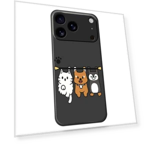 Three Animal Dolls Pattern Printing Straight Edge TPU Phone Back Cover — Back Covers, Smartwatch 2025