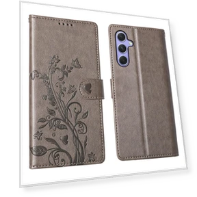 Wallet Case Butterfly Floral Imprint PU Leather Phone Cover with Wrist Strap — Phone Accessories, Smartwatch 2025