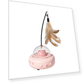 Electric Interactive Cat Toy with Feathers — Cat Playthings, grocercollect