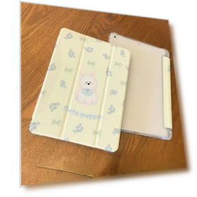 High-Quality Smart Case for iPad with Floral Pattern and Cute Dog — Protective Cases, Joyway