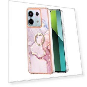 Case with Ring Kickstand Marble Pattern Electroplating TPU Back Cover — Phone Accessories, Smartwatch 2025
