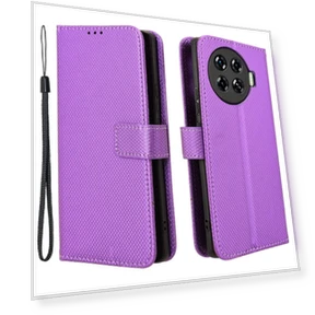 Diamond Texture PU Leather Folio Phone Cover — Protective Cases, Smartwatch 2025