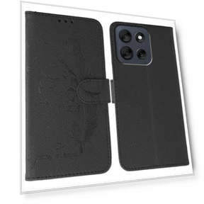 Feather Imprint PU Leather Wallet Phone Cover — Flip Cases, Smartwatch 2025