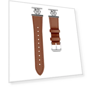 Genuine Cow Leather Flower Decor Adjustable Strap — Bands, Smartwatch 2025