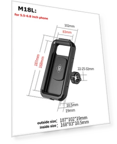 Motorcycle Bike Handlebar Cover Holder Stand Touchscreen Waterproof — , loverapple