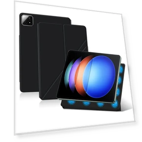 Origami Stand PU Leather Flip Tablet Cover — Keyboard Cases, Smartwatch 2025