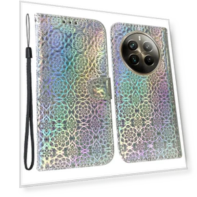 PU Leather Dazzling Flower Phone Cover with Card Slots — Basic Cases, Smartwatch 2025