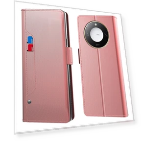 PU Leather Phone Cover with Card Holder and Mirror — Basic Cases, Smartwatch 2025