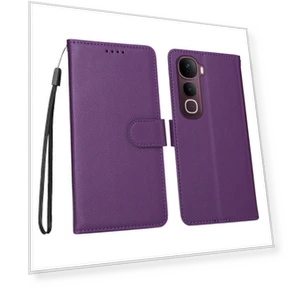 RFID Blocking 3 Card Slots PU Leather Phone Cover with Wrist Strap — Protective Cases, Smartwatch 2025