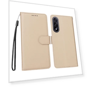 RFID Blocking 3 Card Slots PU Leather Phone Cover with Wrist Strap — Passport Wallets, Smartwatch 2025