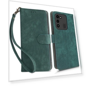 RFID Blocking Stand Wallet Leather Cover — Phone Accessories, Smartwatch 2025