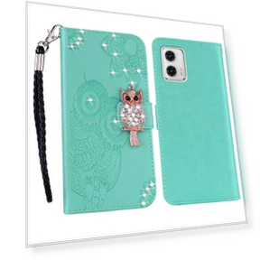 Rhinestone PU Leather Phone Case — Flip Cases, Smartwatch 2025