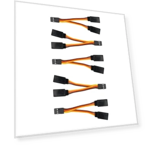 Short Servo Y-Extension Cable — Sleeves, Three Body