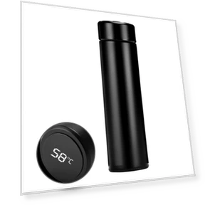 Smart Stainless Steel Thermos with LCD Touch Screen — Beverage Warmers, mujin