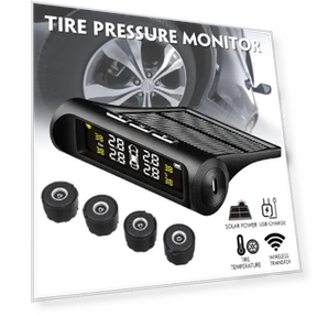 Solar Wireless Tire Pressure Monitor System — TPMS Sensor Replacements, Pro DIY Tool