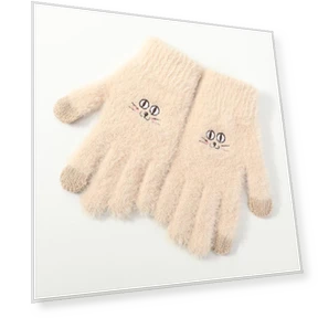 Women's Warm Fingerless Knitted Gloves with Touchscreen — Gloves, Millioner