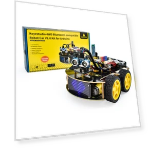 4WD Multi Bluetooth Smart Car Kit — Robotic Enhancements, Keyestudio