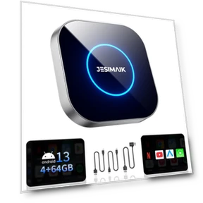CarPlay AI Box with Android Screen and Wireless App Support — In-Dash, JESIMAIK