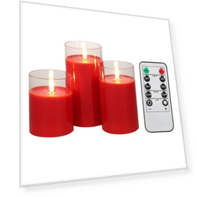 Flickering Flameless Candles Set with Controller — Flameless, TOMTOP JMS