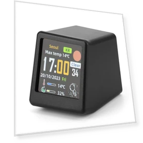 Mini Smart WiFi Weather Station Clock with GIF Animation — Barometers, Sole Street