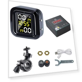 Motorcycle Tire Pressure Monitoring System with Colorful Screen — TPMS Sensor Replacements, A Surname Home