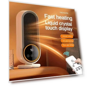 Portable Electric Heater with Touch Screen and Remote Control — Portable Heating Solutions, Decor Dream