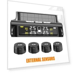 Smart Car Tire Pressure Monitoring System with Solar Digital Clock — TPMS Sensor Replacements, Home Of Auto Parts