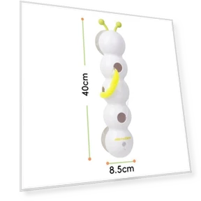 Smart Caterpillar Cat Teaser Toy — Foam, Pooper Scooper Supply Station