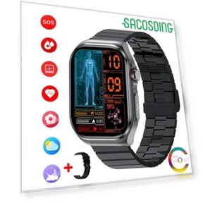 Smart Watch with AMOLED Display, Health Monitoring, and Bluetooth Calling — Smartwatches, SACOSDING