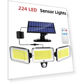 Solar Lights Outdoor with Motion Sensor — Outdoor Security & Flood Lighting, KITCHEN-MALL