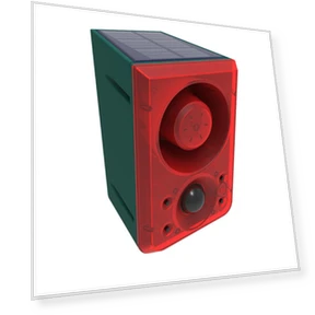 Solar Powered Motion Sensor Siren with Lighting and Remote Control — Smart Home Security, Direct supply Europe